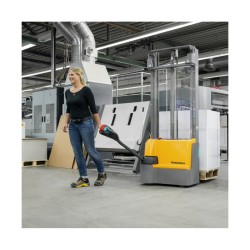 Električni visokodvižni viličar Jungheinrich EJC M10 ZT Li-ion - Primer uporabe