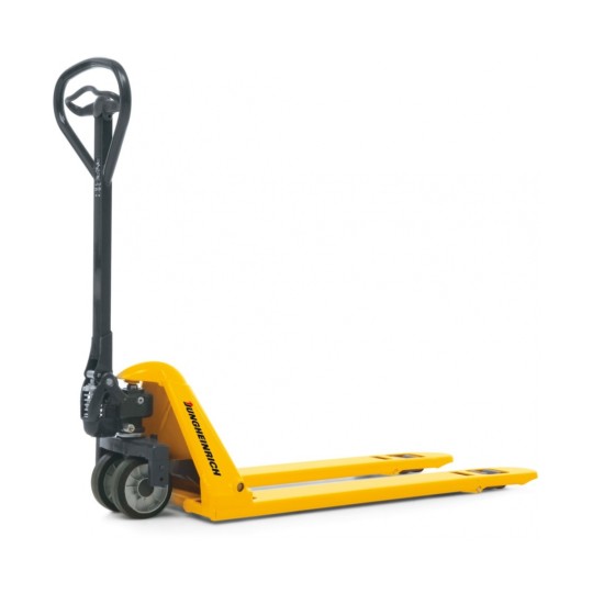 Low-profile hand pallet truck Jungheinrich AM 15l (capacity 1,5 t) with 1150 mm forks and quick lift