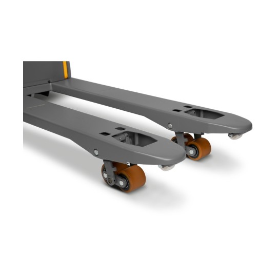 Electric pallet truck Jungheinrich AME 15 - Tandem load wheels + infeed rollers