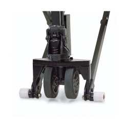 Ročni paletni viličar s škarjastim dvigom Jungheinrich AMX 10 - Stranska oporna kolesca