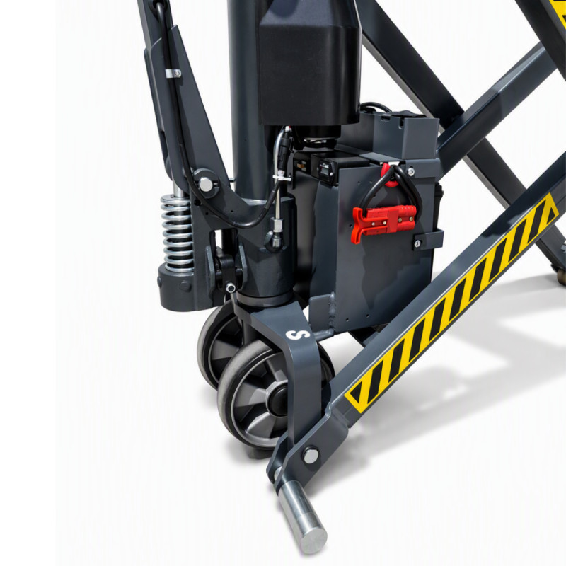 Ameise PTM 1.0, capacity 1000 kg, with electric scissor lift - support feet