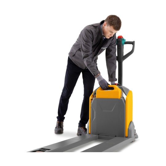 Electric pallet truck Jungheinrich AME 16 - Quick and easy battery replacement